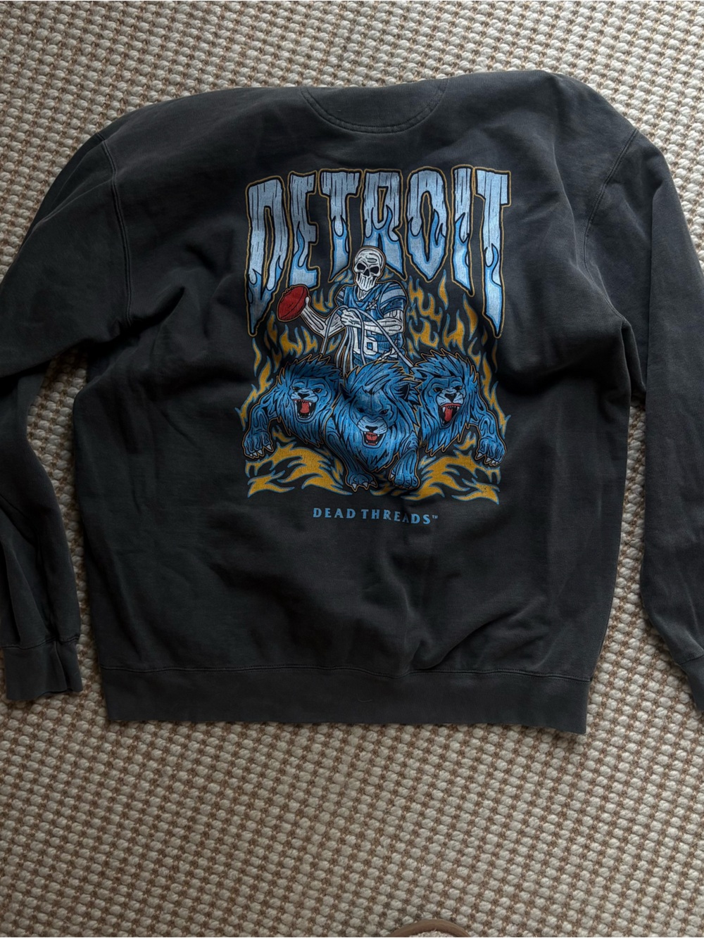 Comfort Colors DETROIT LIONS DEADTHREADS Hoodie